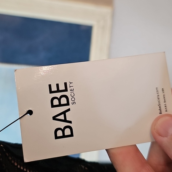 NWT Babe Society Elegant Black Lace Bustier Dress - Picture 2 of 5